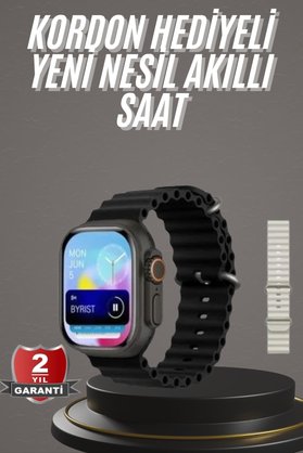 Ethab Giyim 2025 Model Akıllı Saat Çift Kordon Ios Ve Android Arama Cevaplama Sesli Asistan - Glst5170-8926