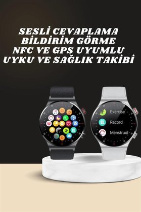 Ethab Giyim Akıllı Saat Çoklu Kordon Seçeneği Amoled Ekran Çok Fonksiyonlu Bluetooth Bağl - Glst4644-779