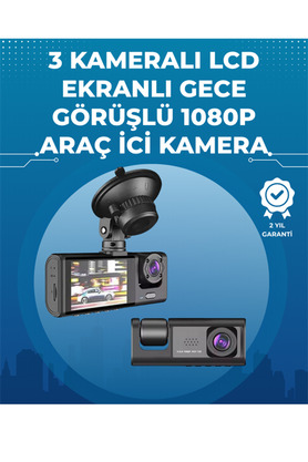 Ethab Giyim Gece Görüşlü 3 Lü Araç Kamerası – Geri Görüş Destekli 170° Geniş Açı - Glst6654-497