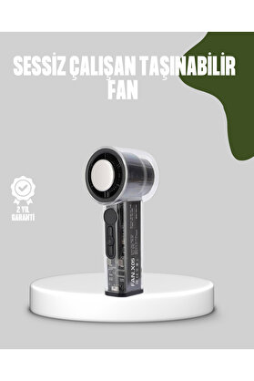 Ethab Giyim Dijital Ekranlı Şarjlı Mini Fan 100 Kademeli Hız Ayarı - Glst4652-5248