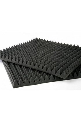 Evimdeyokyok 40Mm Yanmaz Akustik Yalıtım Piramit Sünger 50Dns 100Cm X 100Cm (1 M2)