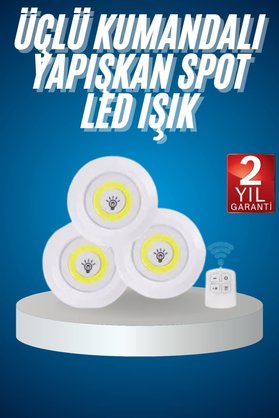 Ethab Giyim Kablosuz Pilli Işıldak Masa Lambası Mutfak Tezgah Altı Banyo Dolabı Dolap İçi - Glst3022-445