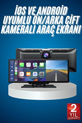 Ethab Giyim 4K Ultra Araç İçi Ön Ve Arka Kameralı Ekran Hd 2 Kameralı Torpido Üstü Araç - Glst9501-164