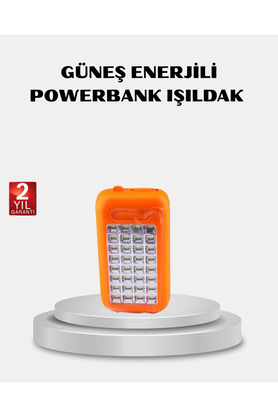 Ucuztekno Solar Powerbank 10000 Mah Led Kamp Lambalı Taşınabi̇li̇r Şarj Ci̇hazı