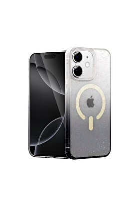 Calai̇s Apple İphone 12 Pummel Shi̇ny Magsafe Kapak - Si̇yah