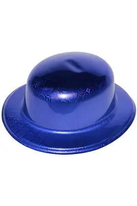 Evi̇mdeyokyok Mavi̇ Renk Hologramlı Plasti̇k Yuvarlak Melon 27X24 Cm