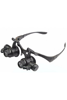 Evi̇mdeyokyok Gözlük Modeli̇ 10X 15X 20X 25X Lens,2Led Işıklı,Büyüteç