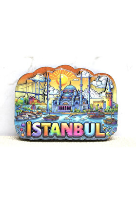 Evi̇mdeyokyok Ahşap İstanbul Temalı Magnet Alk4366