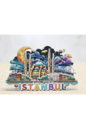 Evi̇mdeyokyok Ahşap İstanbul Temalı Magnet Alk4599