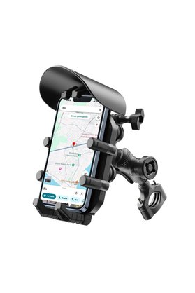 Evimdeyokyok Gidon Bağlantılı Güneş Ve Yağmur Korumalı 360° Derece Ayarlanabilir Motosiklet Bisiklet Telefon Tutucu