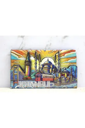 Evi̇mdeyokyok Ahşap İstanbul Temalı Magnet Alk4365