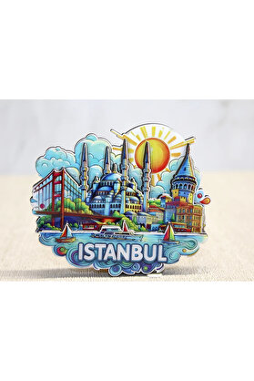 Evi̇mdeyokyok Ahşap İstanbul Temalı Magnet Alk4600