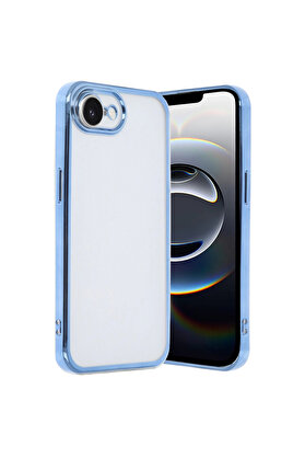 Ceptetoptan Myt09 İphone 16E Kılıf Lensli̇ Si̇li̇kon - Açık Mavi̇