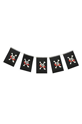 Evi̇mdeyokyok Korsan Parti̇si̇ Korsan Logo Baskılı Flama Süs Afi̇ş Süsleme 8 Li̇