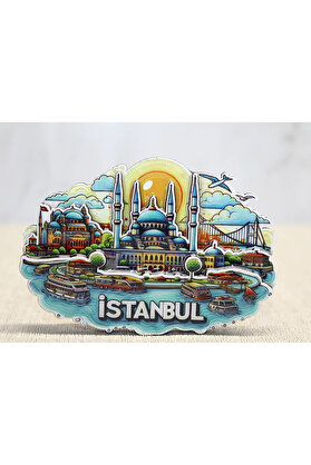 Evi̇mdeyokyok Ahşap İstanbul Temalı Magnet Alk4598