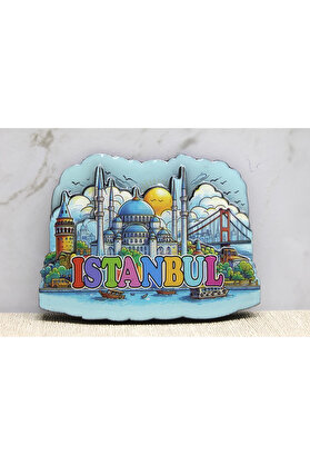 Evi̇mdeyokyok Ahşap İstanbul Temalı Magnet Alk4360