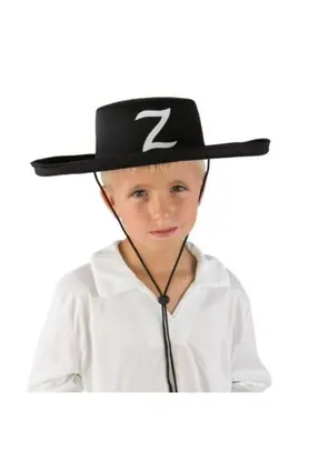 Evi̇mdeyokyok Z Logolu Çocuk Boy Bağcıklı Zorro Şapkası