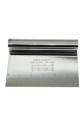 Go İthalat Metal Krom Hamur Kesi̇ci̇ - Kazıyıcı 15X11Cm