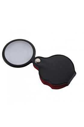 Evi̇mdeyokyok 5X50Mmmi̇ni̇ Büyüteç,Cepte Taşınan,Opti̇k Lens Katlanabi̇li̇r Deri̇ Kaplamaxx1051