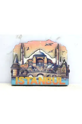Evi̇mdeyokyok Ahşap İstanbul Temalı Magnet Alk4364