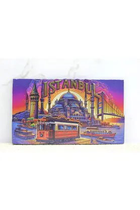 Evi̇mdeyokyok Ahşap İstanbul Temalı Magnet Alk4359
