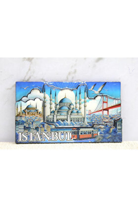 Evi̇mdeyokyok Ahşap İstanbul Temalı Magnet Alk4362