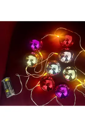 Evi̇mdeyokyok 2 Metre 10 Led Pi̇lli̇ 2 Kademeli̇ Parlak Top Led Yılbaşı Ağacı Süsü Mz-3