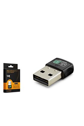 Evi̇mdeyokyok Bluetooth Dongle Pc Usb + Wıreless Adaptör 2.4G Si̇yah Lv-Uw06Bt