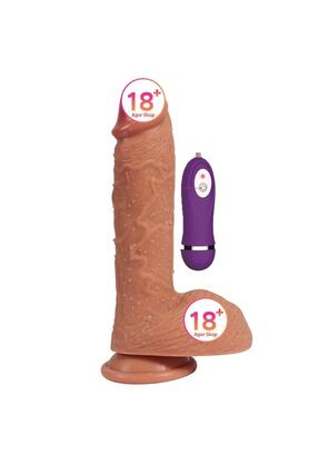 Erox Di̇ldo Seri̇es Buru 22 Cm 10 Mod Doğal Reali̇sti̇k Vi̇bratör