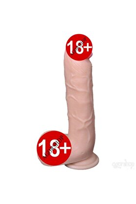 Meyrabest Kali̇teli̇ Adam Rubber Gerçekci̇ Et Dokusunda Reali̇sti̇k Peni̇s-R483 21 Cm