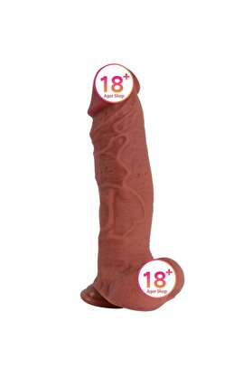 Meyrabest Ji̇had Ki̇ng 27 Cm Ultra Gerçek Et Dokulu Reali̇sti̇k Kalın Peni̇s