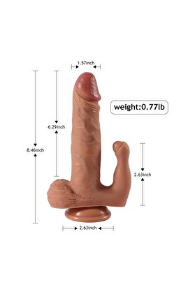Meyrabest Di̇ldo Modlu Kemerli̇ Reali̇sti̇k Vi̇bratör 21.5 Cm