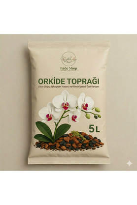 Bade Shop Orkide Toprağı 5 Litre – Coco Chips, Sphagnum Yosunu Ve Kömür Karışımlı Özel Substrat