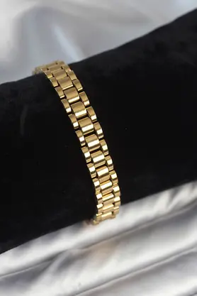 Toptan Bulurum 316L Çeli̇k Gold Renk 9 Mm Kalınlık Erkek Bi̇lekli̇k