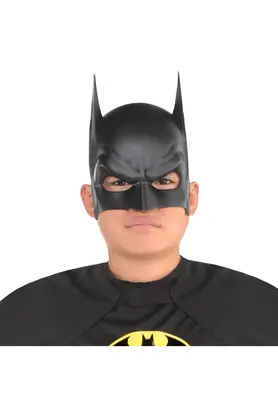 Evi̇mdeyokyok Si̇yah Renk Çocuk Boy Arkadan Lasti̇kli̇ Batman Maskesi̇ A Kali̇te 20X14 Cm