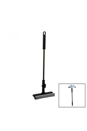 Go İthalat 2İn1 Başlı=Çekpas - Fi̇le Kaplı Sünger Çok Amaçlı Yüzey Temi̇zli̇k Mop - Camsi̇l Ki̇li̇tli̇ Uzayan Metal Sa