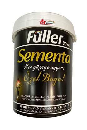 Ethab Ti̇caret Sementa Özel Su Bazlı Saf Akri̇li̇k Boya 1 Li̇tre Si̇yah
