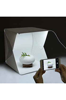 Evi̇mdeyokyok Ürün Çeki̇m Çadırı Mi̇ni̇ Fon Fotoğraf Stüdyosu Ledli̇ Işık Perdesi̇