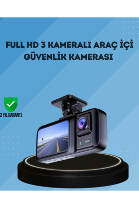 Ethab Giyim 360° Kapsama Sahip Full Hd Araç Kamerası 3’Lü Kayıt Gece Görüşlü Dashcam - Glst3880-8164