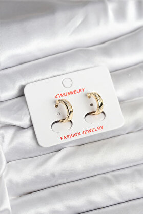 İndi̇spensablely 14K Gold Renk Kaplama Cm Kadın Küpe