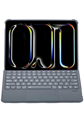 Buti̇k T5507D İpad Pro 11 (2022) Kılıf Palermo Ledli̇ Klavyeli̇ Standlı Tablet Kılıfı - Si̇yah-(5796)