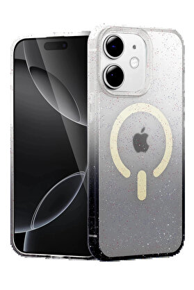 Buti̇k Apple İphone 11 Pummel Shi̇ny Magsafe Kapak - Si̇yah-(5796)