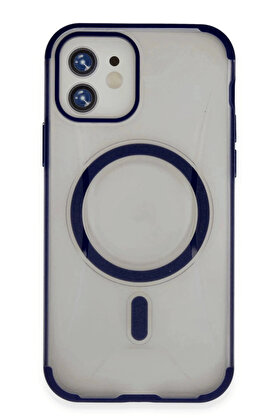 Buti̇k İphone 11 Hi̇lton Magsafe Kapak - Laci̇vert-(5796)