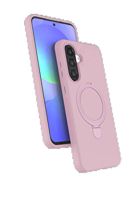 Buti̇k Samsung Galaxy A17 5G Regal Magsafe Standlı Kapak - Açık Pembe-(5796)
