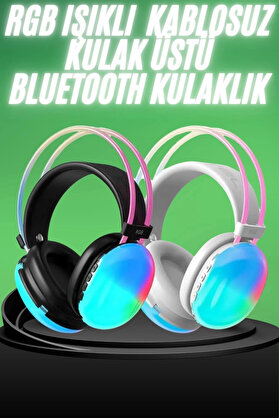 Mkr Yeni̇ Nesi̇l Kulak Üstü Kablosuz Uzun Ömürlü Rgb Işıklı Bluetooth Kulaklık