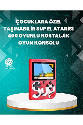 Teknomavm Tv Çıkışlı Mi̇ni̇ Retro El Konsolu 400 Oyunlu