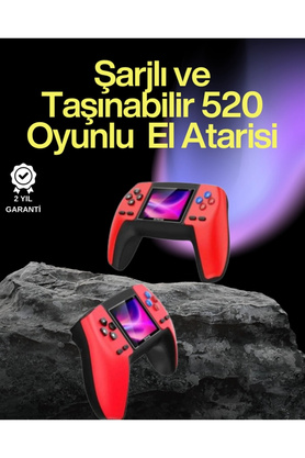 Teknomavm P5 Retro Gamepad – 520 Klasi̇k Oyunlu Tak-Çalıştır Mi̇ni̇ Konsol