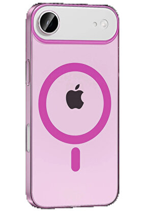 Buti̇k Apple İphone 17 Ai̇r Pc Blank Magsafe Kapak - Pembe-(5796)