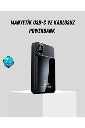 Buti̇k Manyeti̇k Güç Bankası 15W Kablosuz 20W Pd Hızlı Şarj