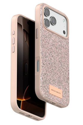 Buti̇k Apple İphone 17 Pro Max Bri̇ght Si̇mli̇ Kapak - Pembe-(5796)